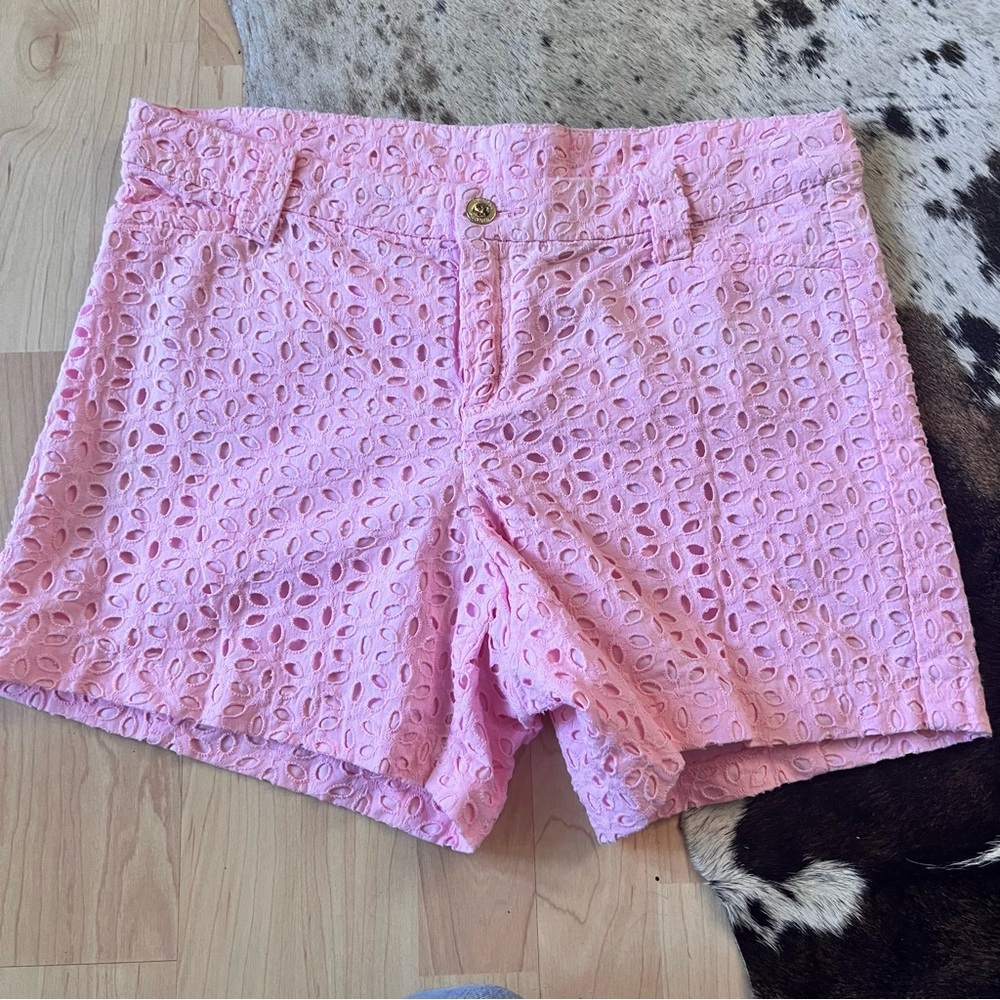 Lilly Pulitzer Pink Eyelet Shorts